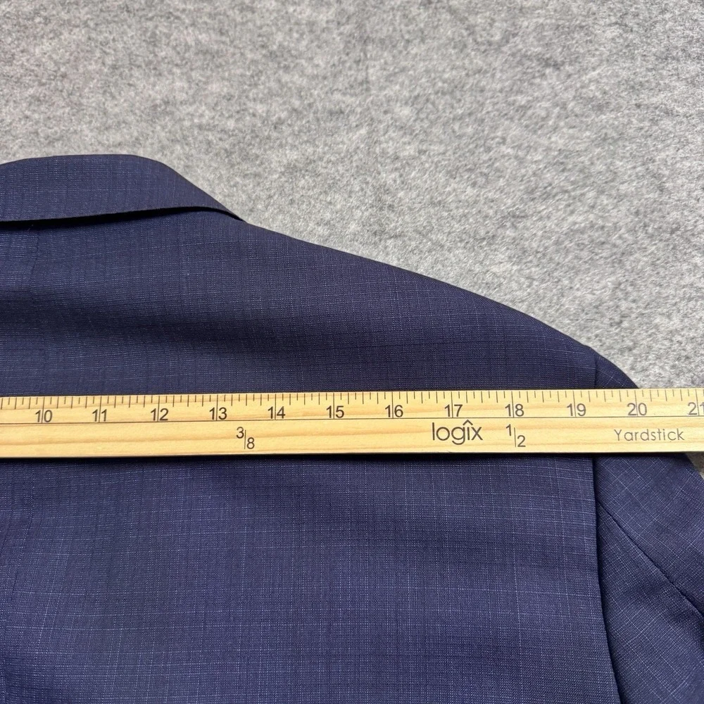 Peter Millar Blazer Mens 42R Blue Wool 2 Button Sport Coat Jacket Career *